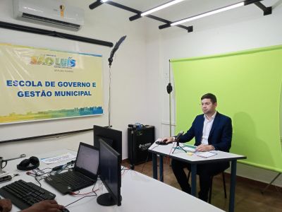notícia: Prefeitura de São Luís segue com gravações de videoaulas de curso de capacitação para guardas municipais