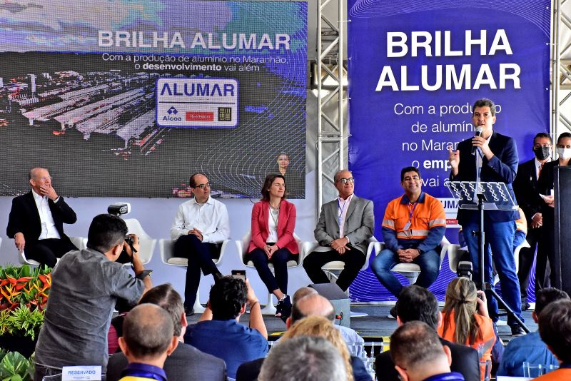 Prefeito Eduardo Braide prestigia retomada da produção de alumínio pela fábrica Redução, na Alumar