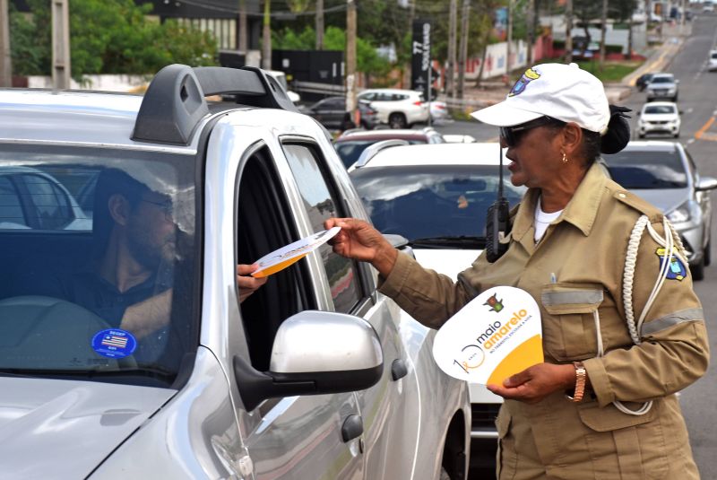 Prefeitura de São Luís incentiva um trânsito mais seguro em vias e avenidas da capital com ações da campanha ‘Maio Amarelo’
