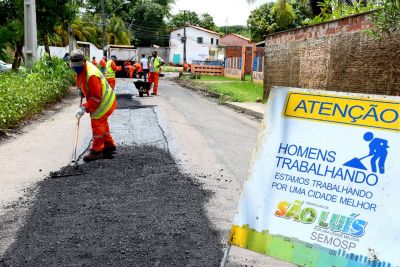 Prefeitura de São Luís trabalha para recuperar pavimentação de ruas e avenidas da capital