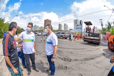 notícia: Prefeito Eduardo Braide vistoria início das obras do programa Asfalto Novo na região da Lagoa da Jansen