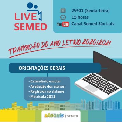 SEMED promoverá reunião on-line nesta sexta-feira (29) para orientar sobre calendário letivo