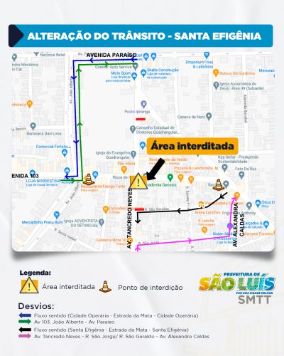 notícia: Prefeitura de São Luís inicia obras de infraestrutura e trânsito na Santa Efigênia e bairros adjacentes nesta quarta-feira (12)  