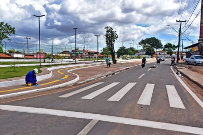notícia: Prefeitura de São Luís reforça serviço de sinalização em bairros da capital