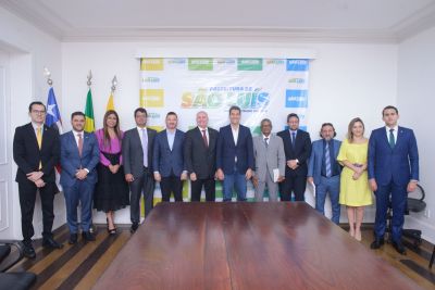 notícia: Prefeito Eduardo Braide se reúne com o novo corregedor-geral de Justiça do Maranhão, desembargador Froz Sobrinho, e discute parcerias institucionais