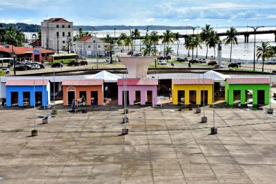 notícia: Prefeitura de São Luís avança com montagem do Arraial da Cidade, na Praça Maria Aragão