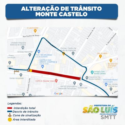 notícia: Prefeitura inicia obra de melhoria na drenagem e altera trânsito no bairro Monte Castelo