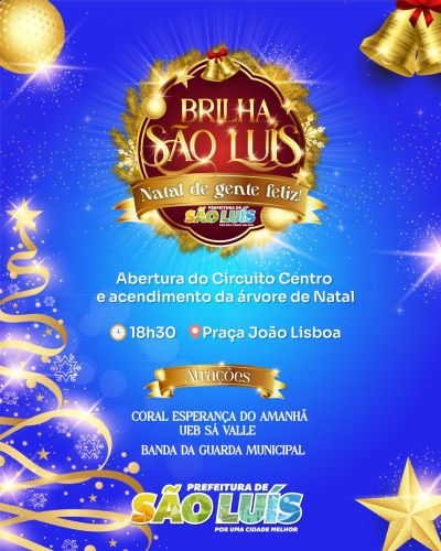 notícia: Prefeitura de São Luís celebra o Natal com circuito iluminado no Centro da capital