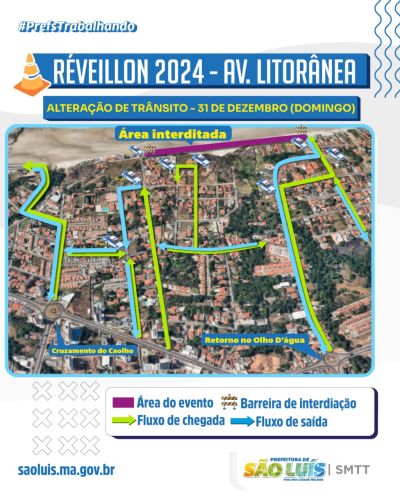 notícia: SMTT inicia operação de alteração no trânsito e amplia frota de ônibus em linhas especiais para o Réveillon 2024 nas praias de São Luís