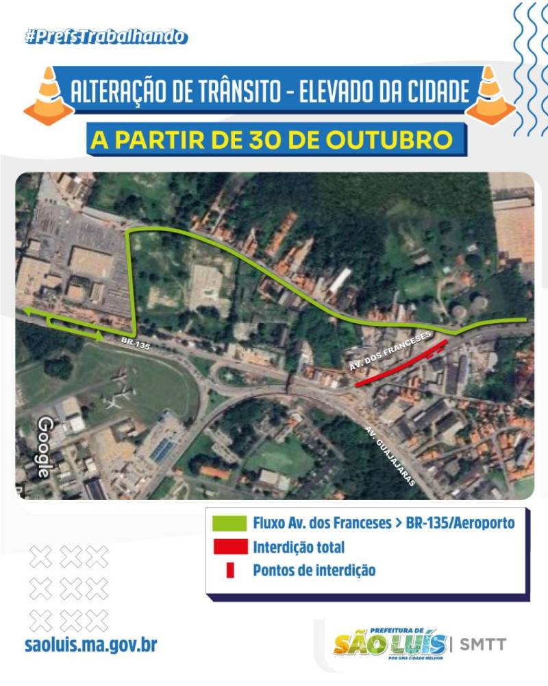 SMTT realiza nova intervenção de trânsito na região do Elevado da Cidade