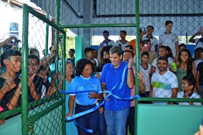 Galeria: Prefeito Eduardo Braide entrega quadra poliesportiva, campo de futebol e horta em escola na Cidade Operária