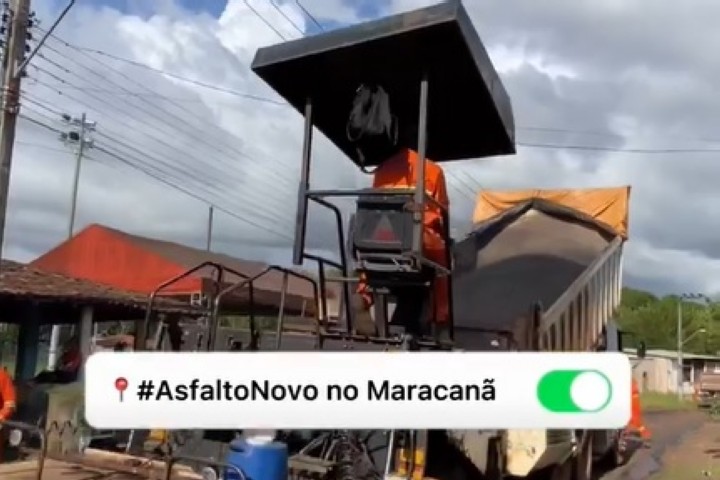 Tem #AsfaltoNovo chegando no Macaranã 😍